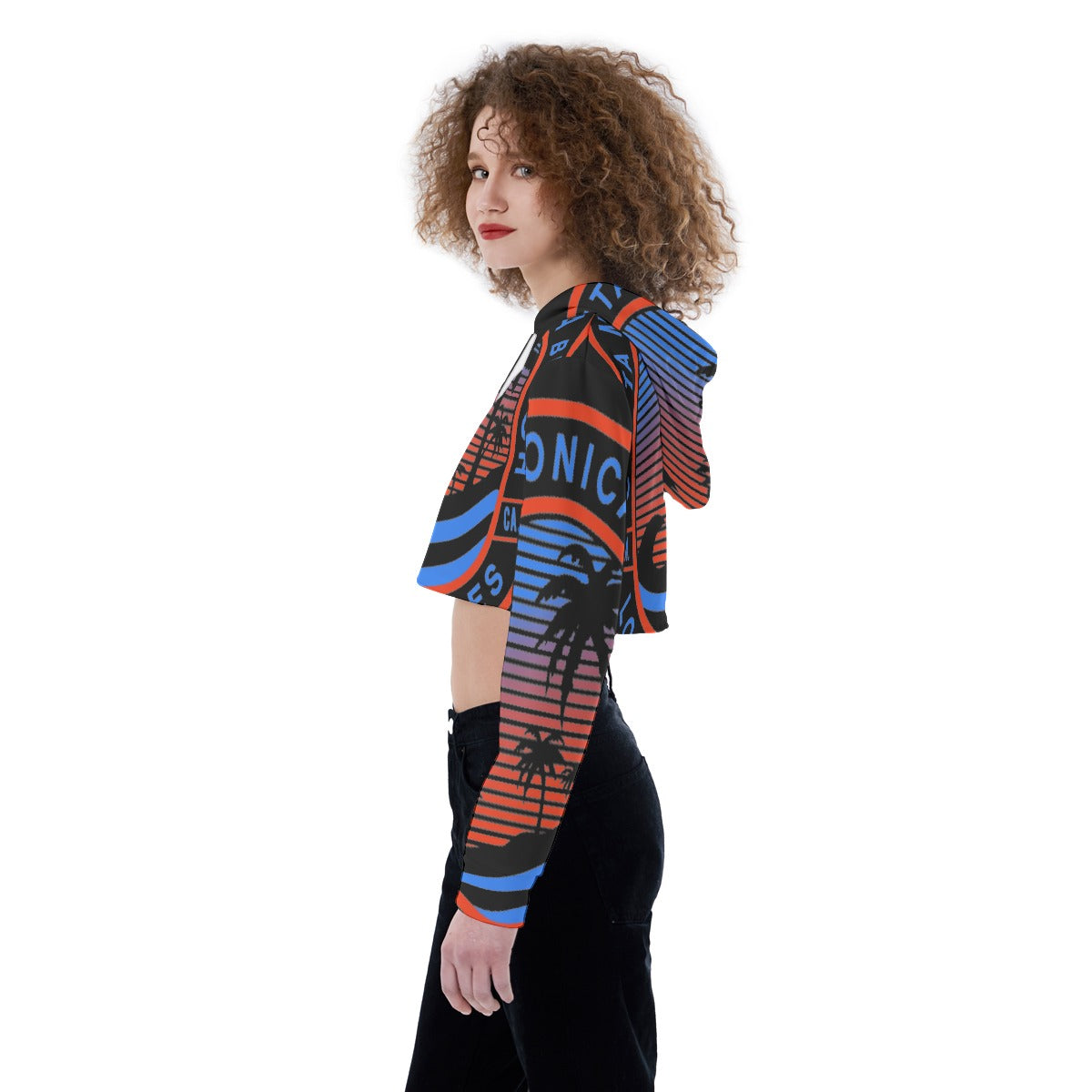All-Over Print Women's Crop Top Hoodie