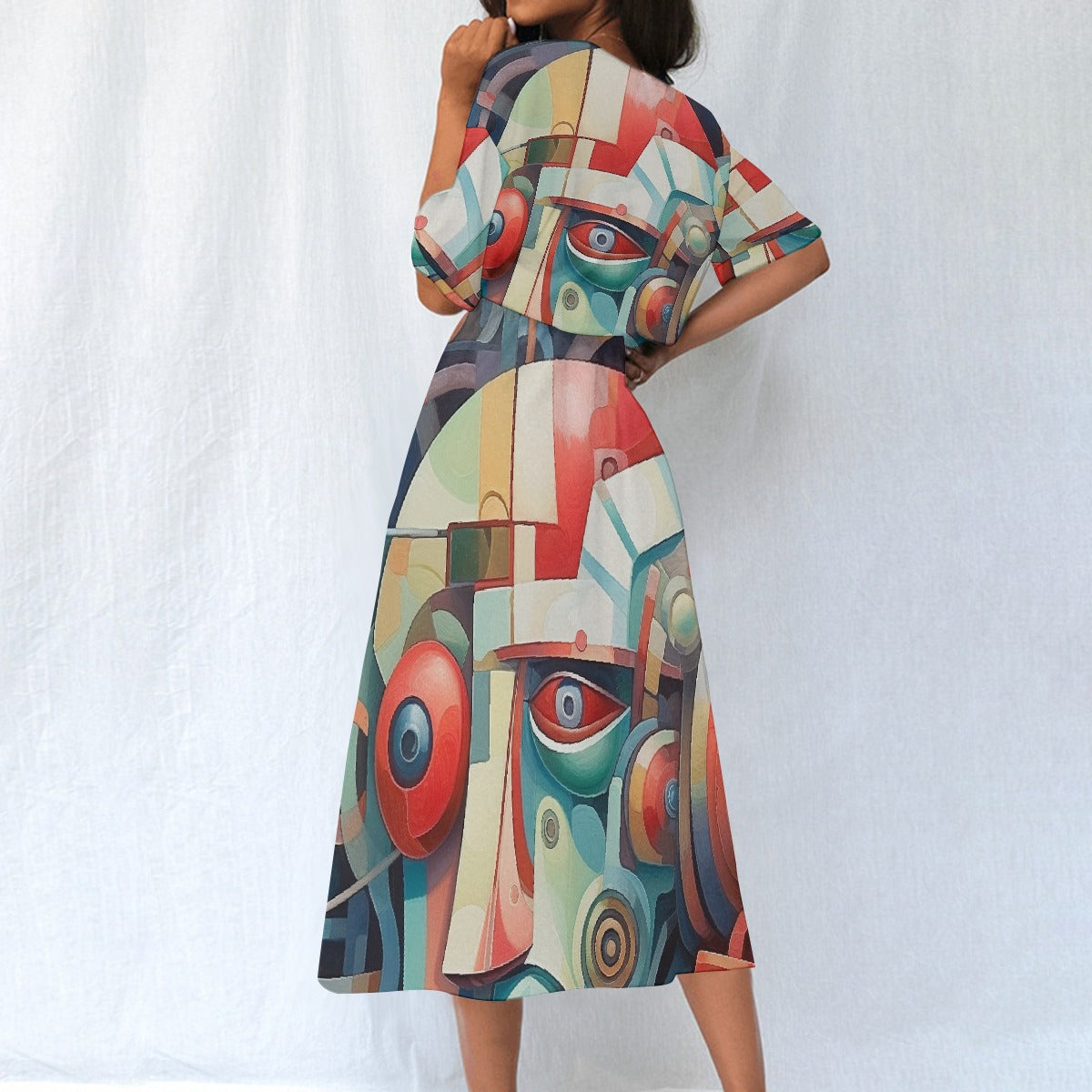 All-Over Print Women's Elastic Waist Dress