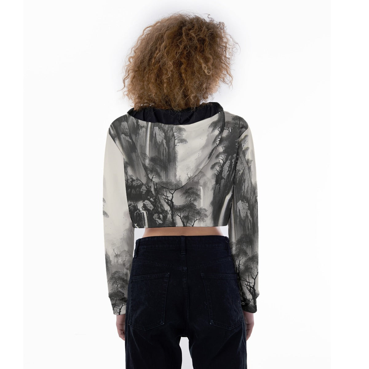 All-Over Print Women's Crop Top Hoodie