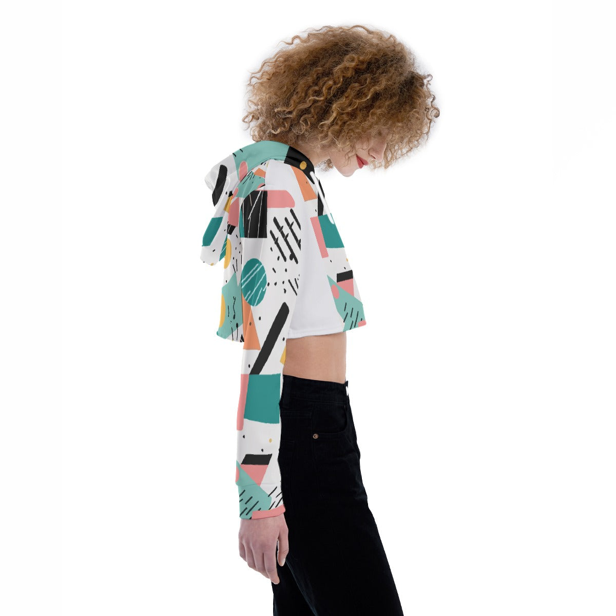 All-Over Print Women's Crop Top Hoodie