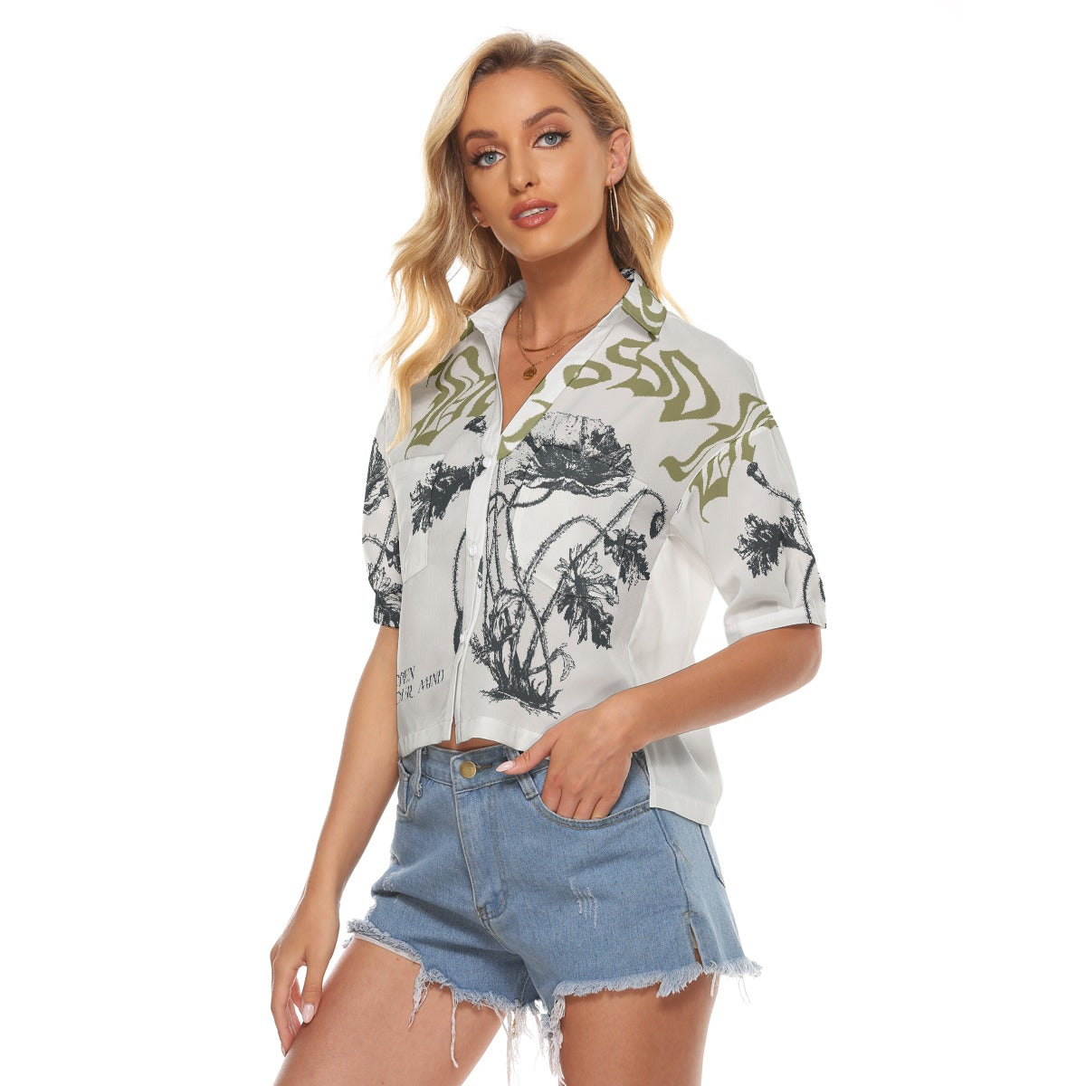 All-Over Print Women's V-neck Shirts