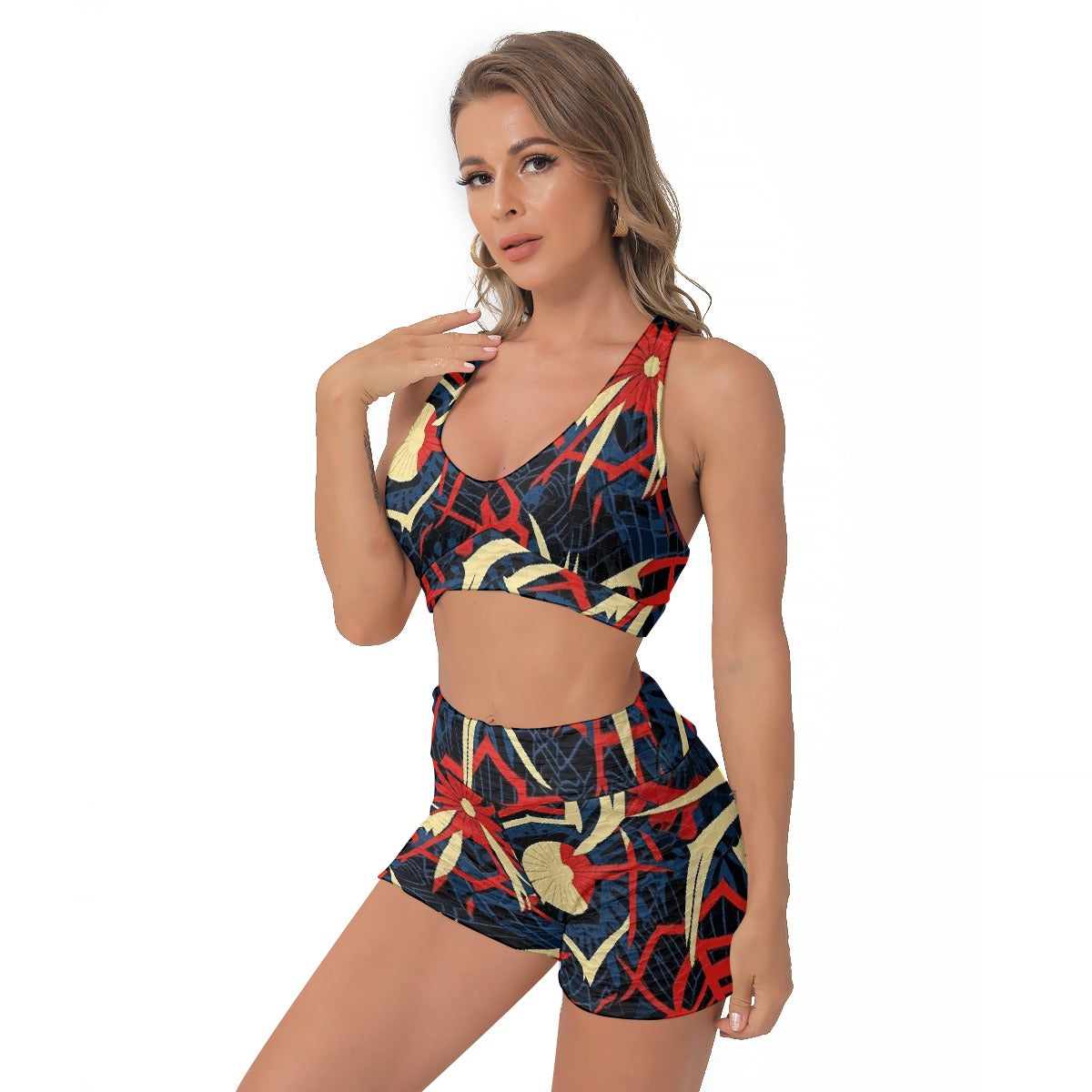 All-Over Print Women's Sports Bra Suit