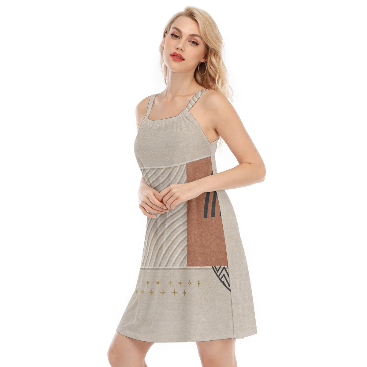 All-Over Print Women's O-neck Cami Dress