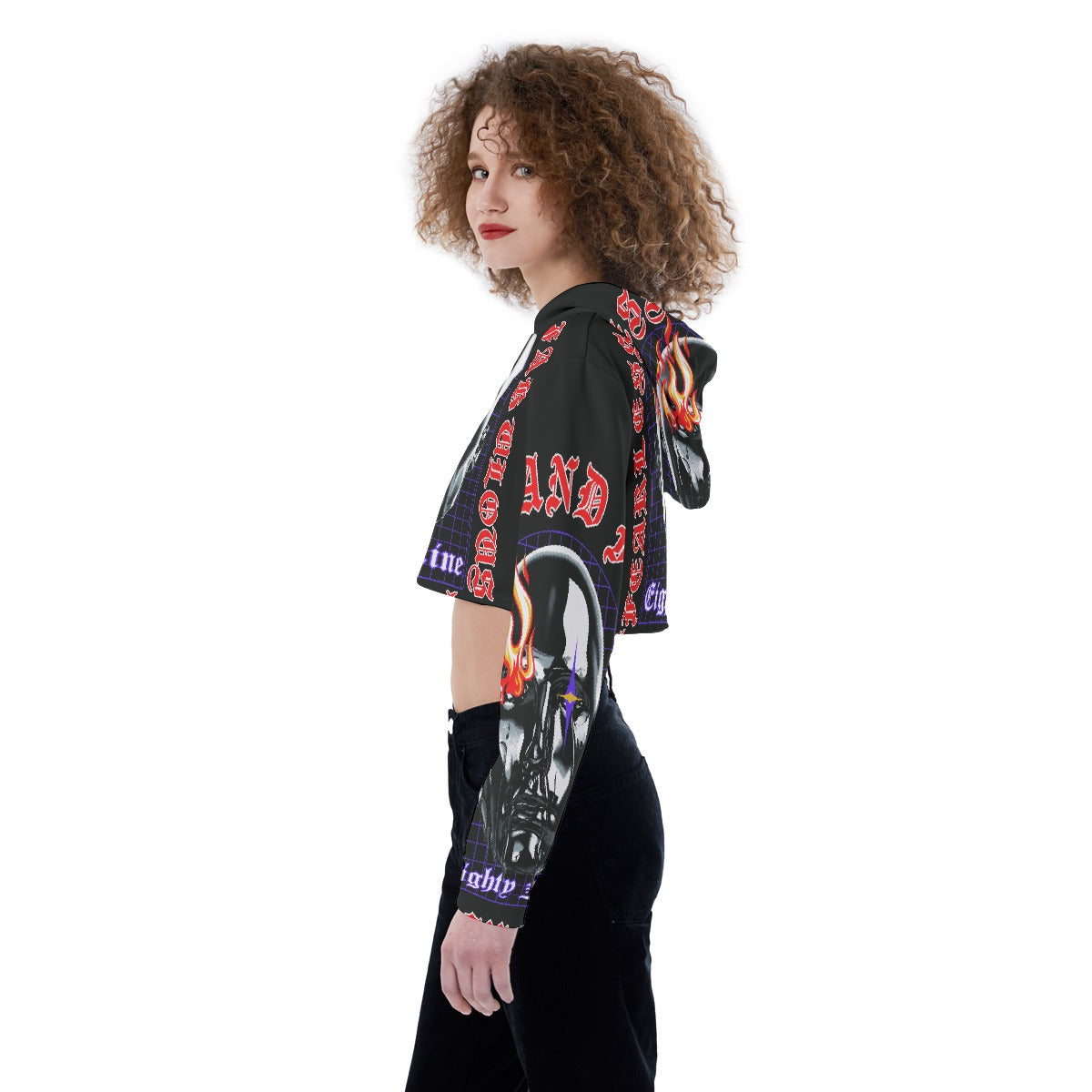 All-Over Print Women's Crop Top Hoodie