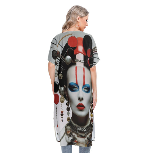 All-Over Print Women's Short Sleeve Cardigan