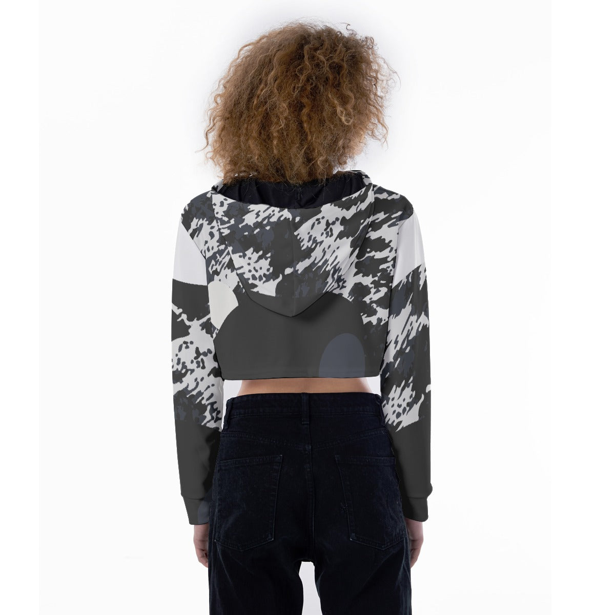 All-Over Print Women's Crop Top Hoodie