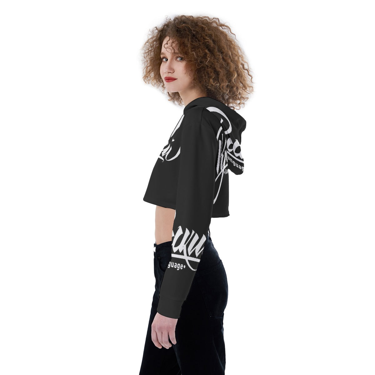 All-Over Print Women's Crop Top Hoodie