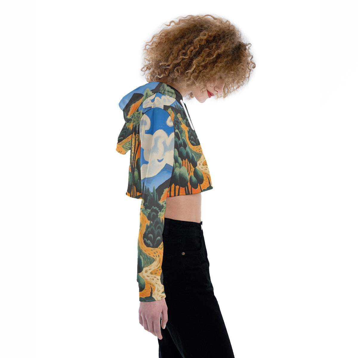 All-Over Print Women's Crop Top Hoodie