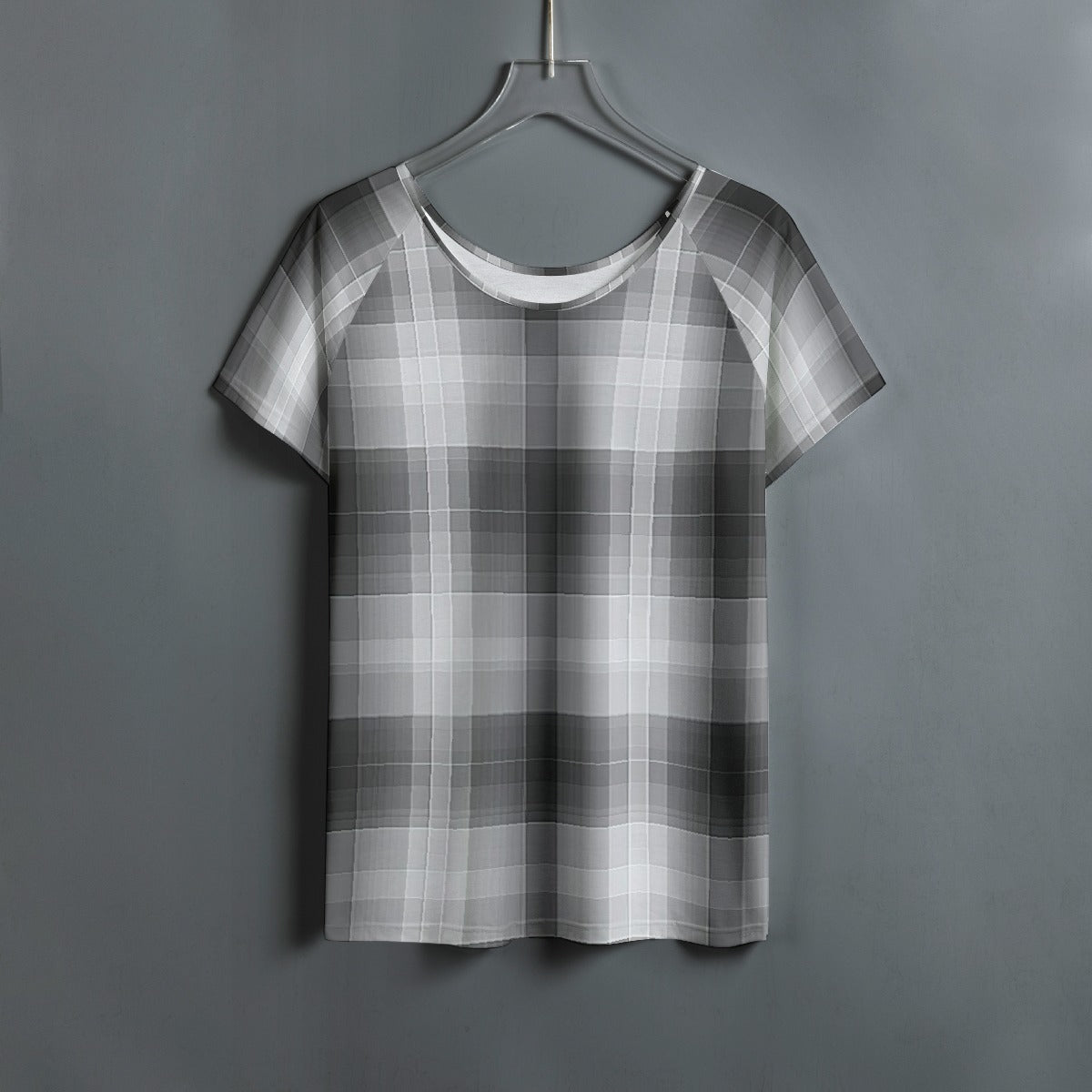 All-Over Print Women's Round Neck T-shirt With Raglan Sleeve