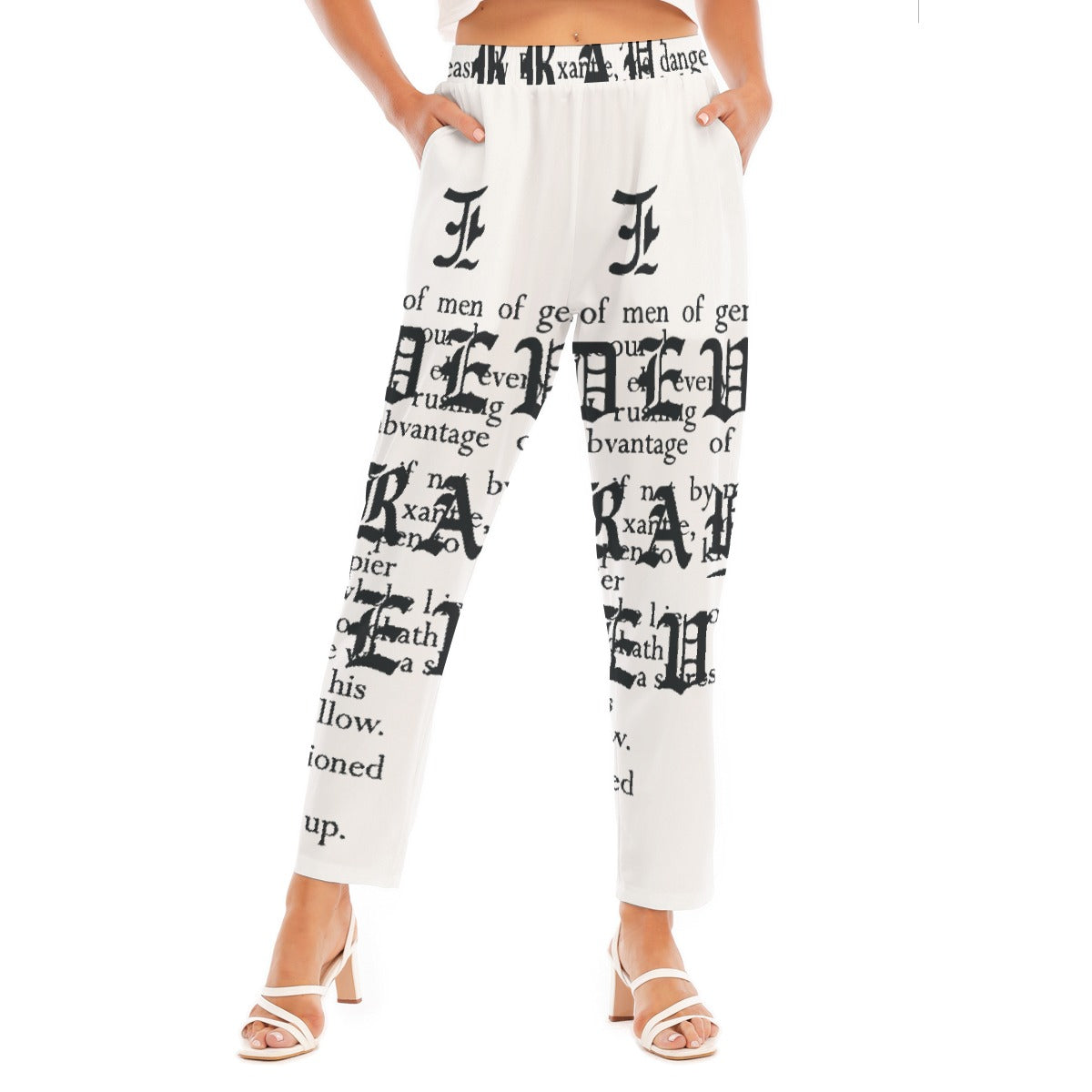 All-Over Print Women's Loose Straight-leg Pants