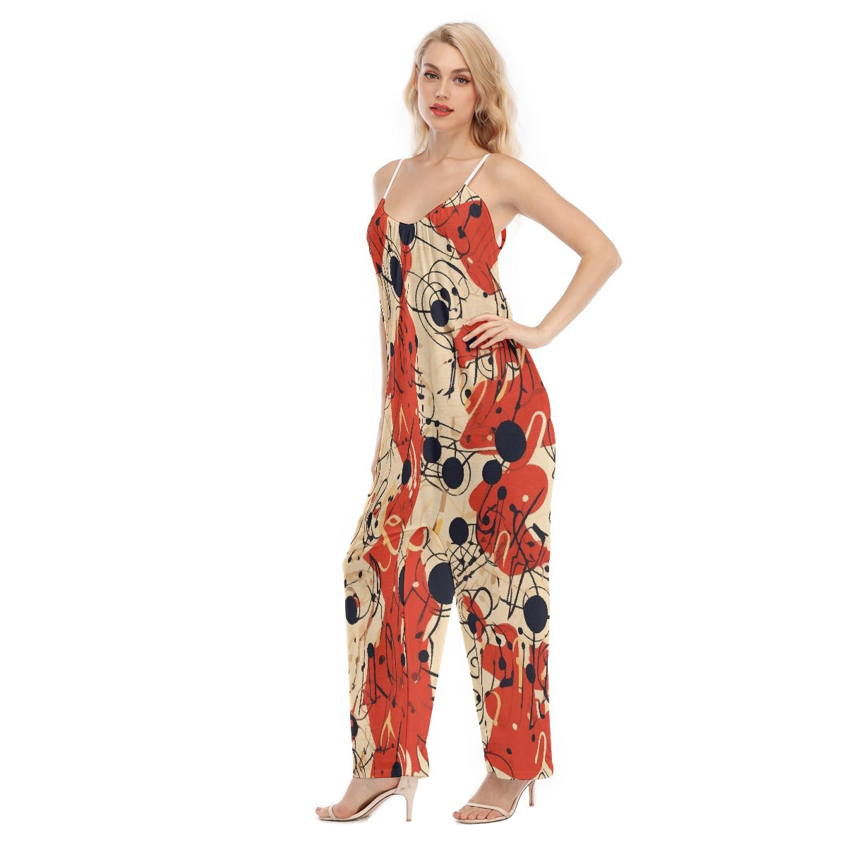 All-Over Print Women's Loose Cami Jumpsuit