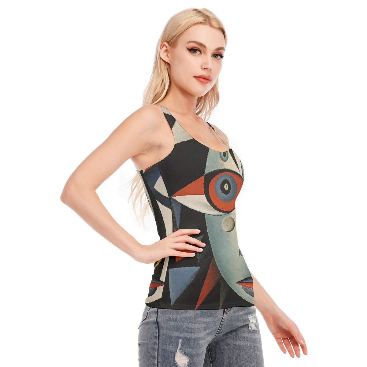 All-Over Print Women's Racer Vest | 190GSM Cotton