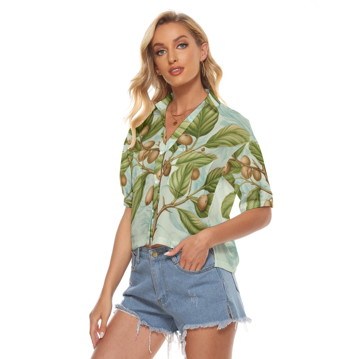 All-Over Print Women's V-neck Shirts
