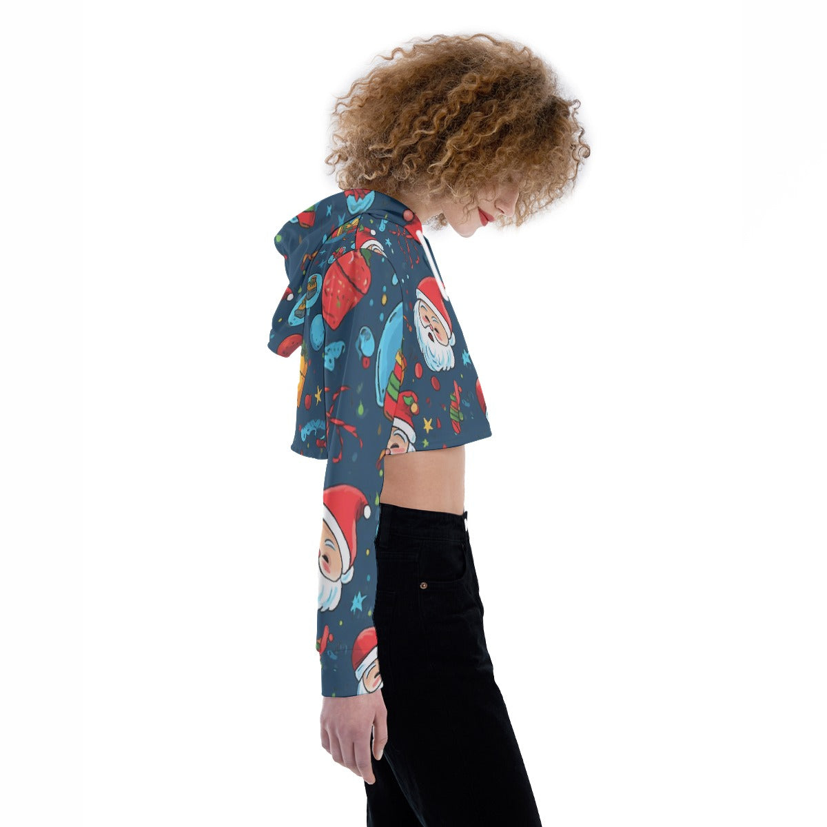 All-Over Print Women's Crop Top Hoodie
