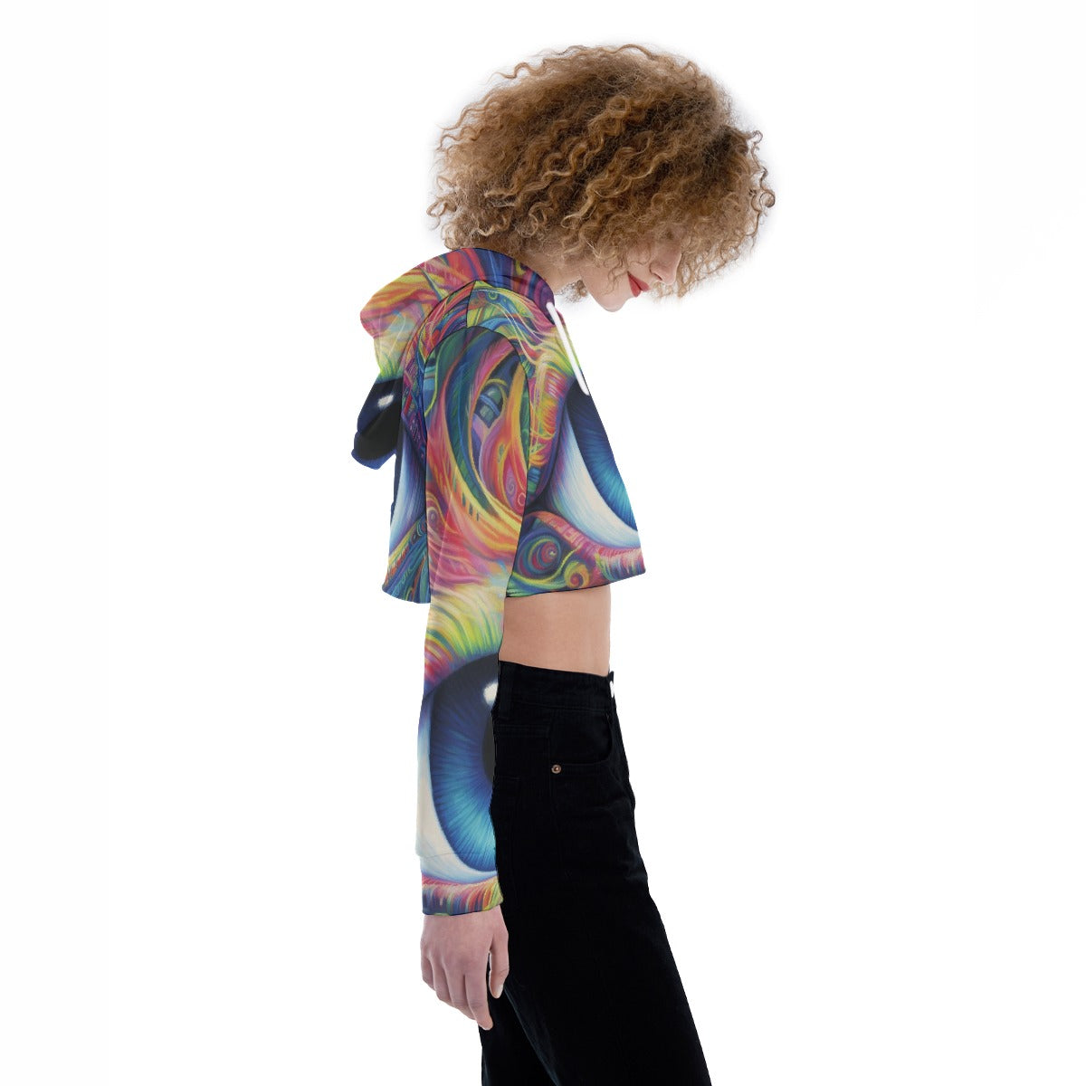 All-Over Print Women's Crop Top Hoodie
