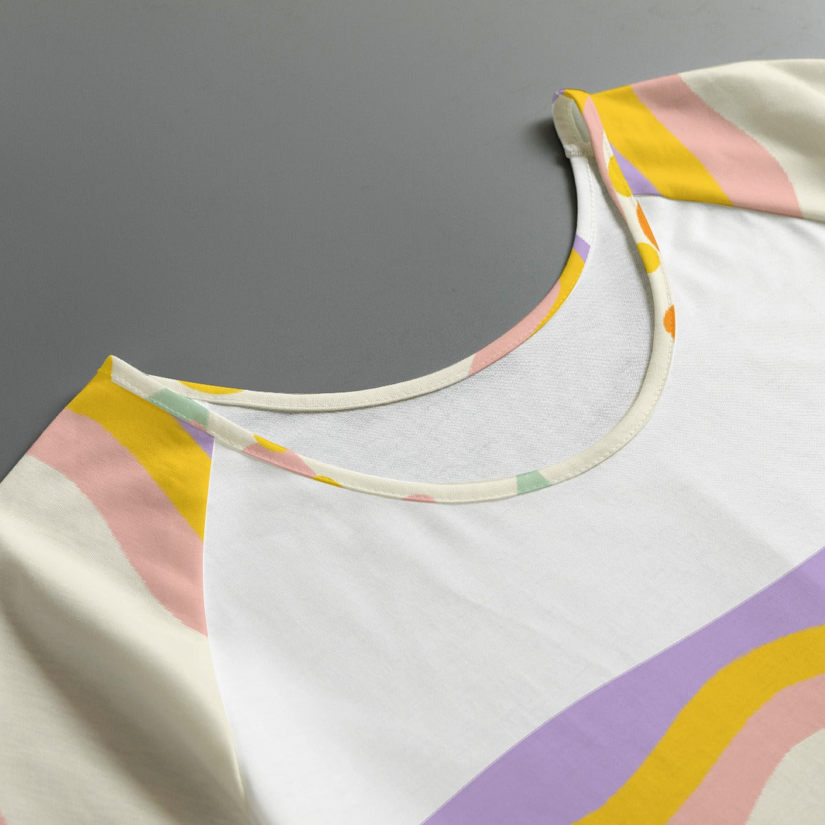All-Over Print Women's Round Neck T-shirt With Raglan Sleeve