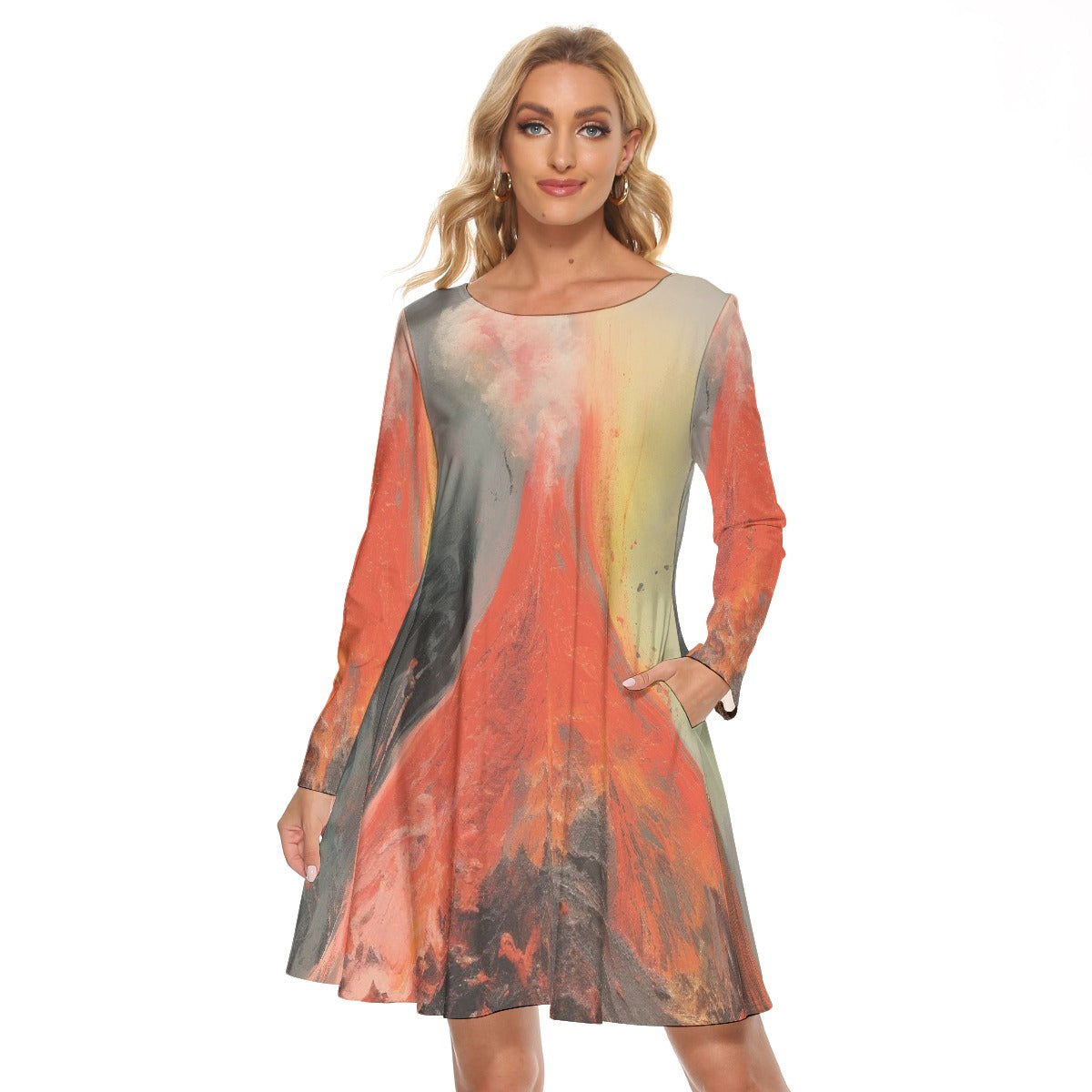 All-Over Print Women's Crew Neck Dress