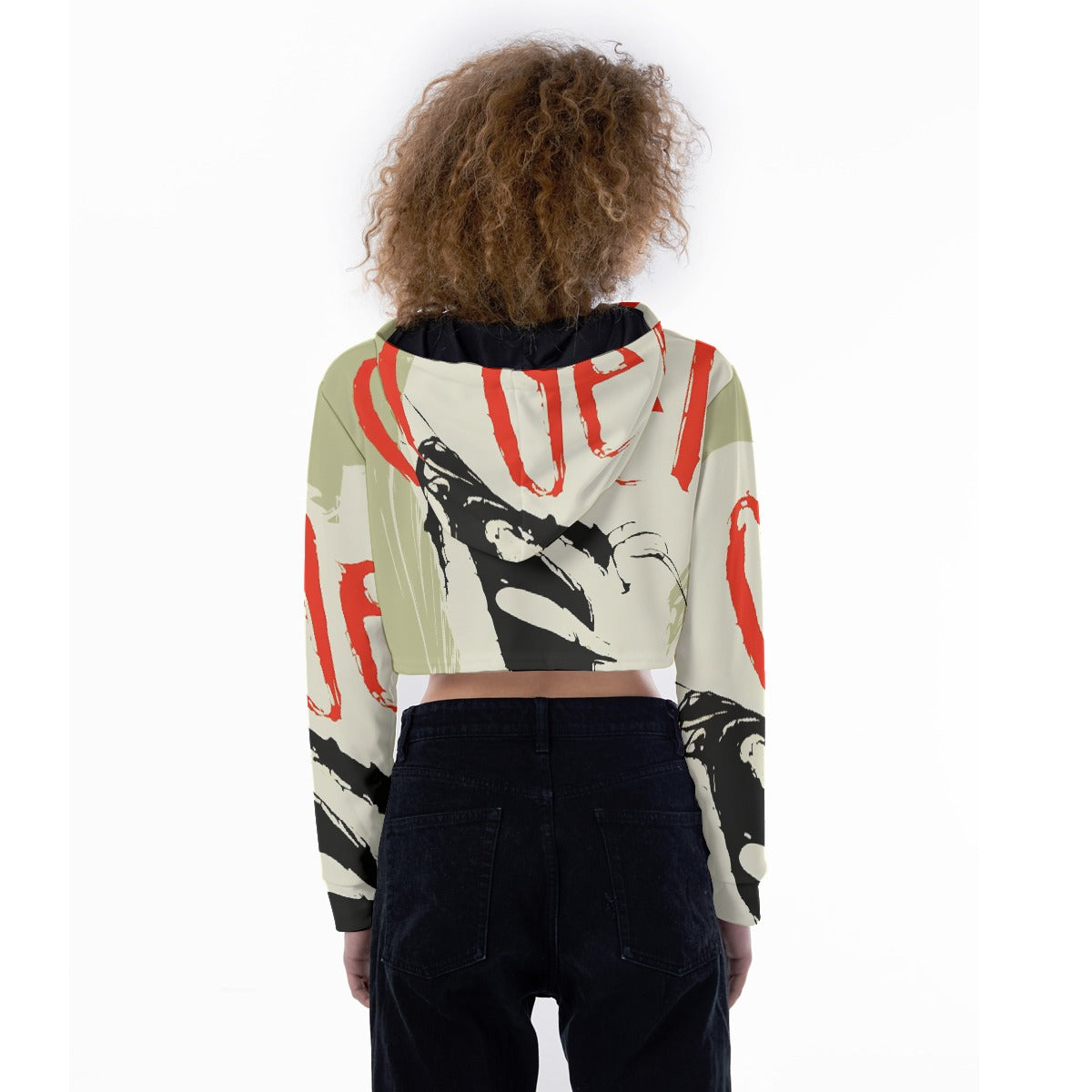 All-Over Print Women's Crop Top Hoodie