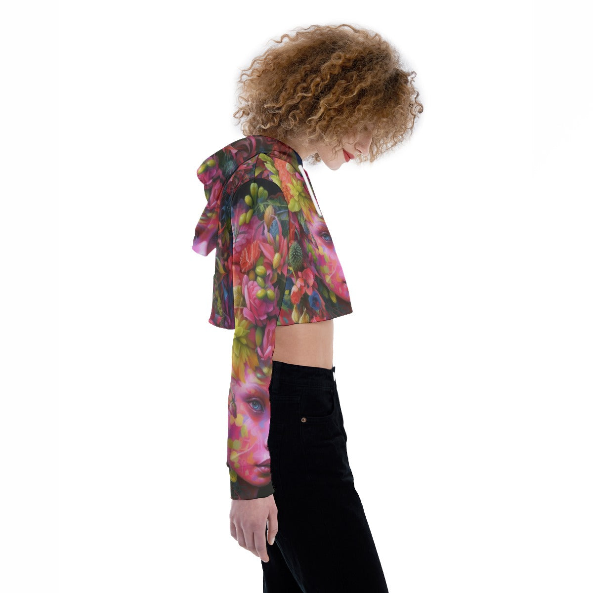 All-Over Print Women's Crop Top Hoodie
