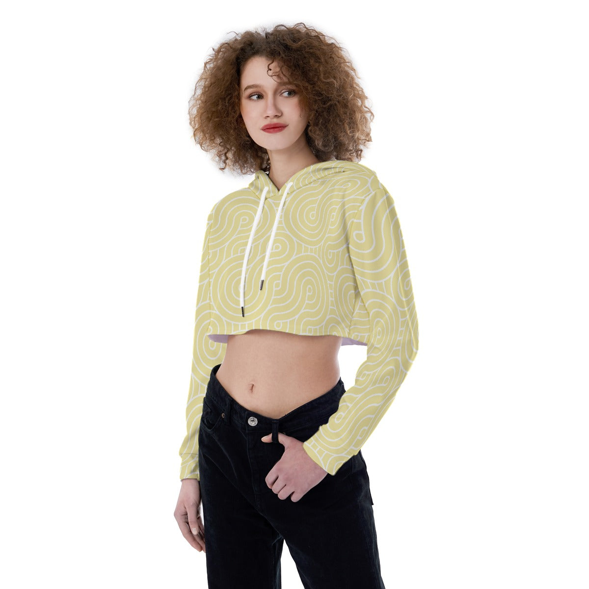 All-Over Print Women's Crop Top Hoodie