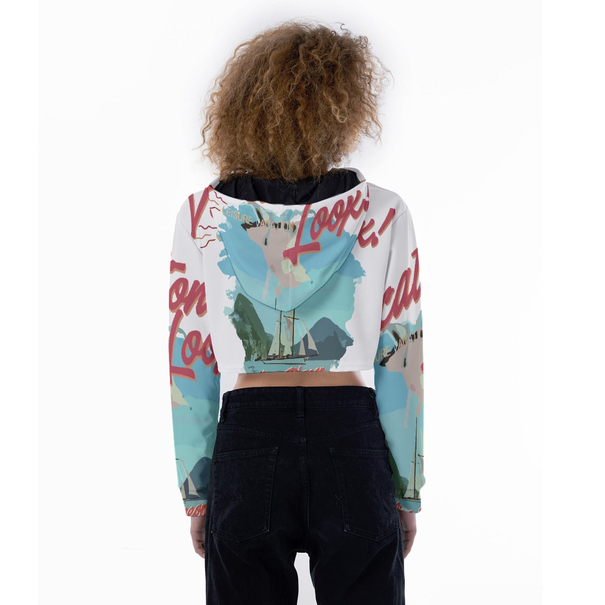 All-Over Print Women's Crop Top Hoodie