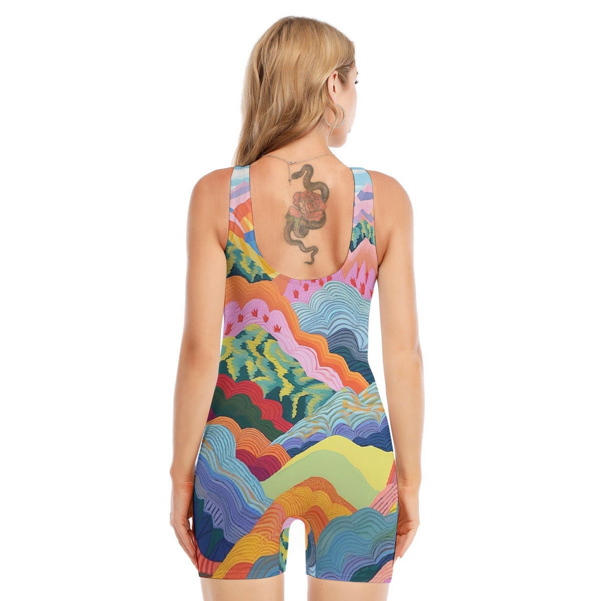 All-Over Print Women's Sleeveless One-piece Swimsuit