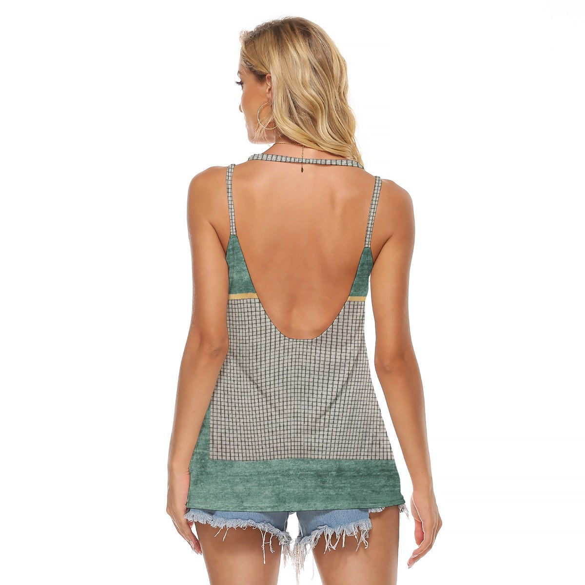 All-Over Print Women's Halter Top With Backless