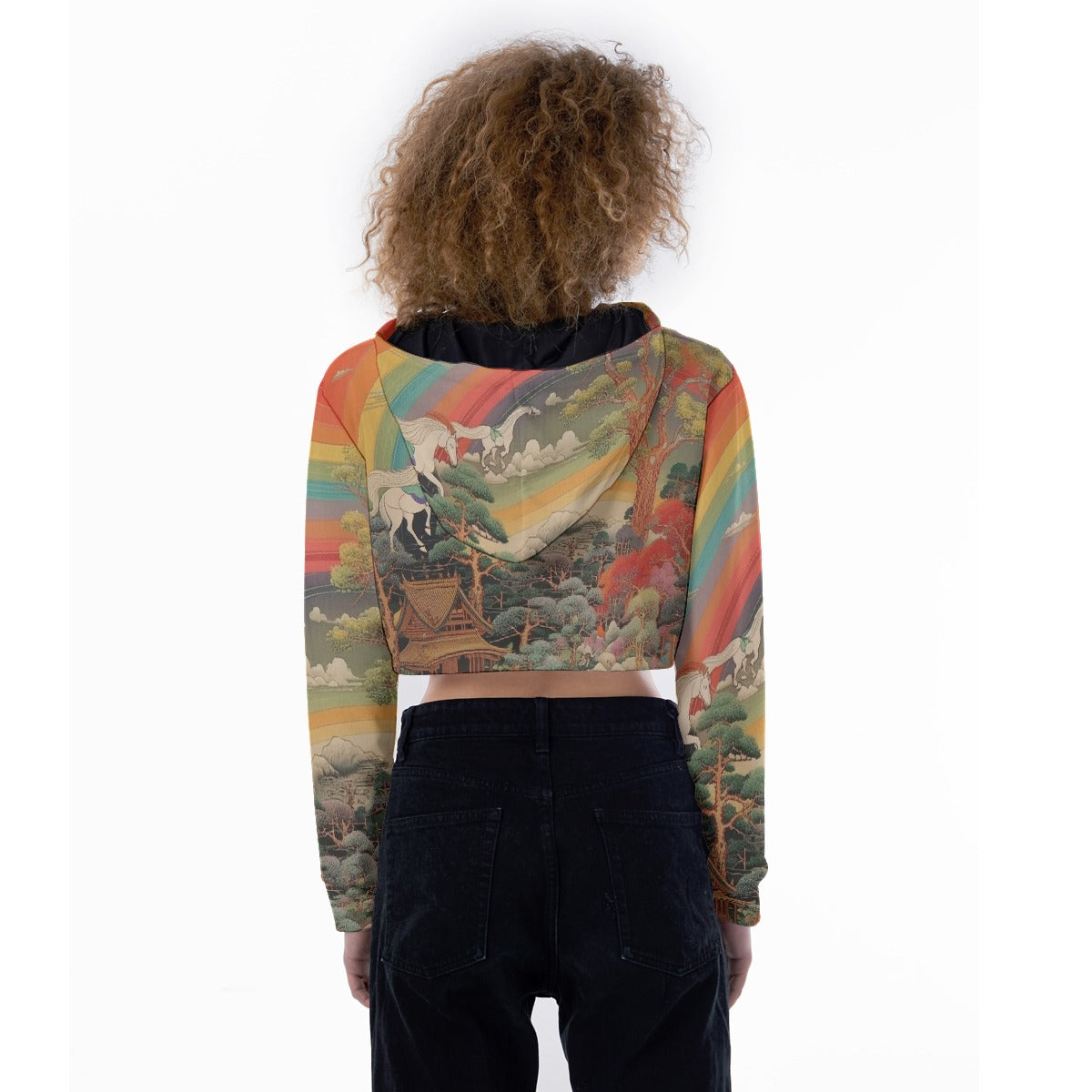 All-Over Print Women's Crop Top Hoodie