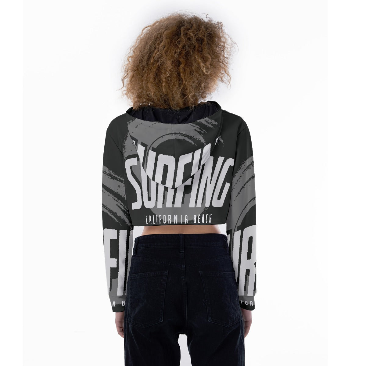 All-Over Print Women's Crop Top Hoodie