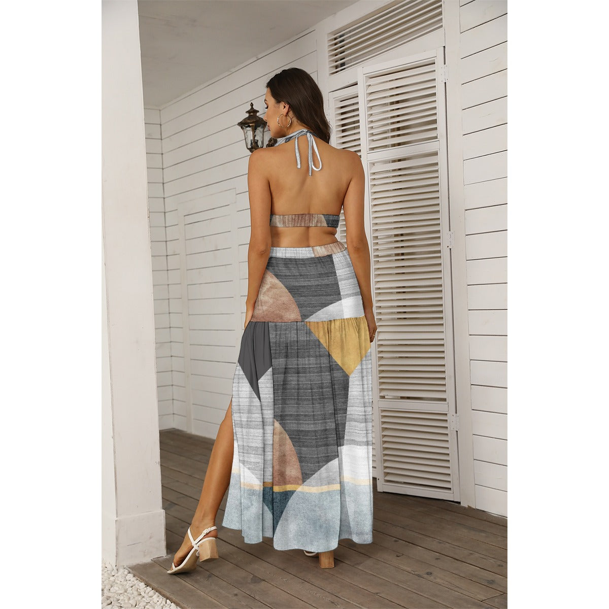 All-Over Print Women's Tie Back Wrap Dress