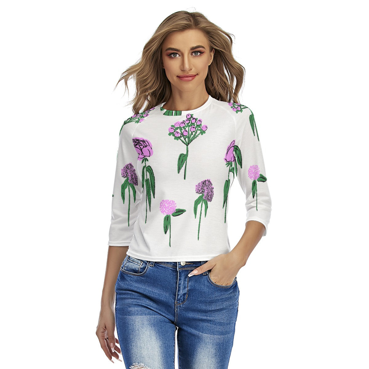 All-Over Print Women's Raglan Sleeves T-shirts