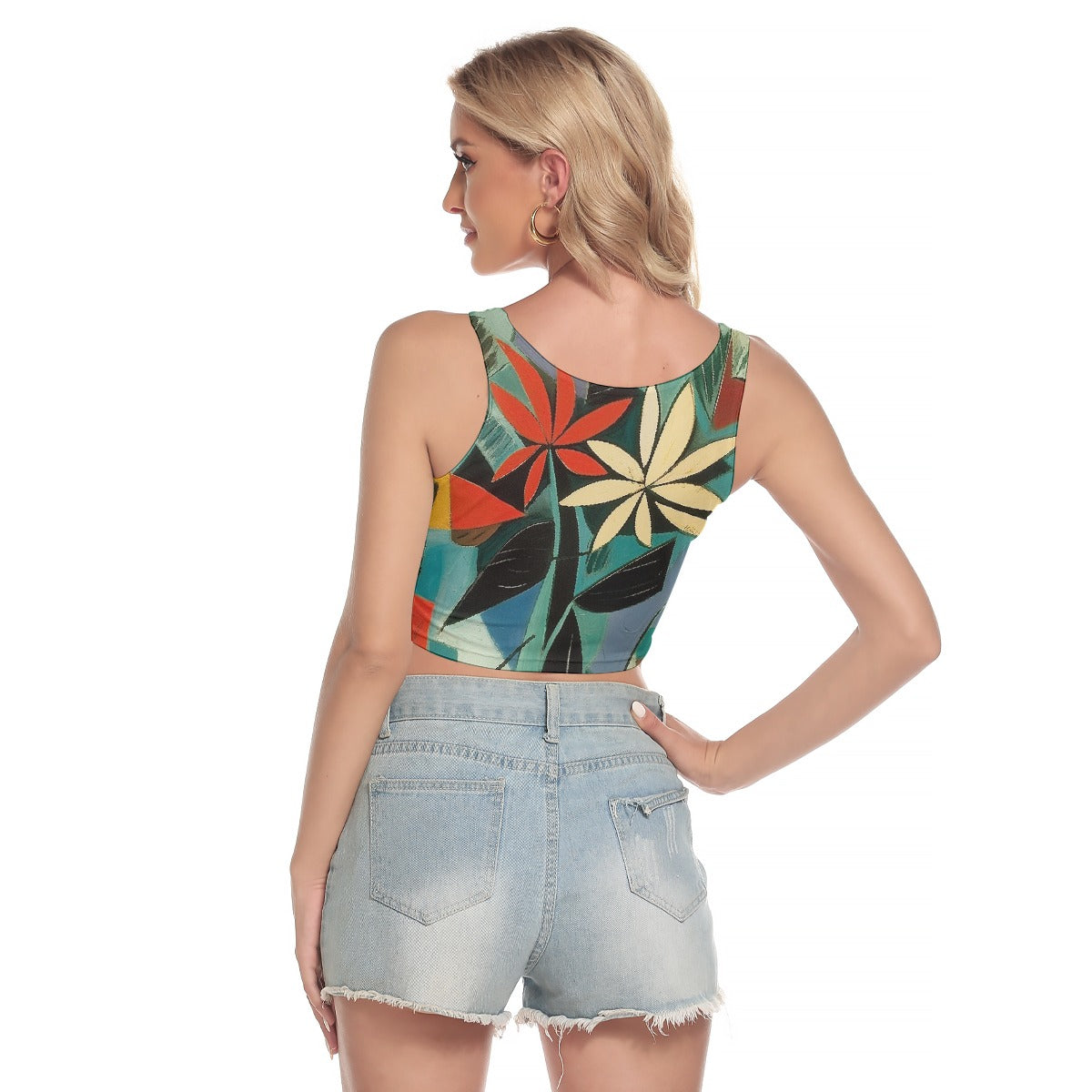 All-Over Print Women's Sport Crop Tank Top
