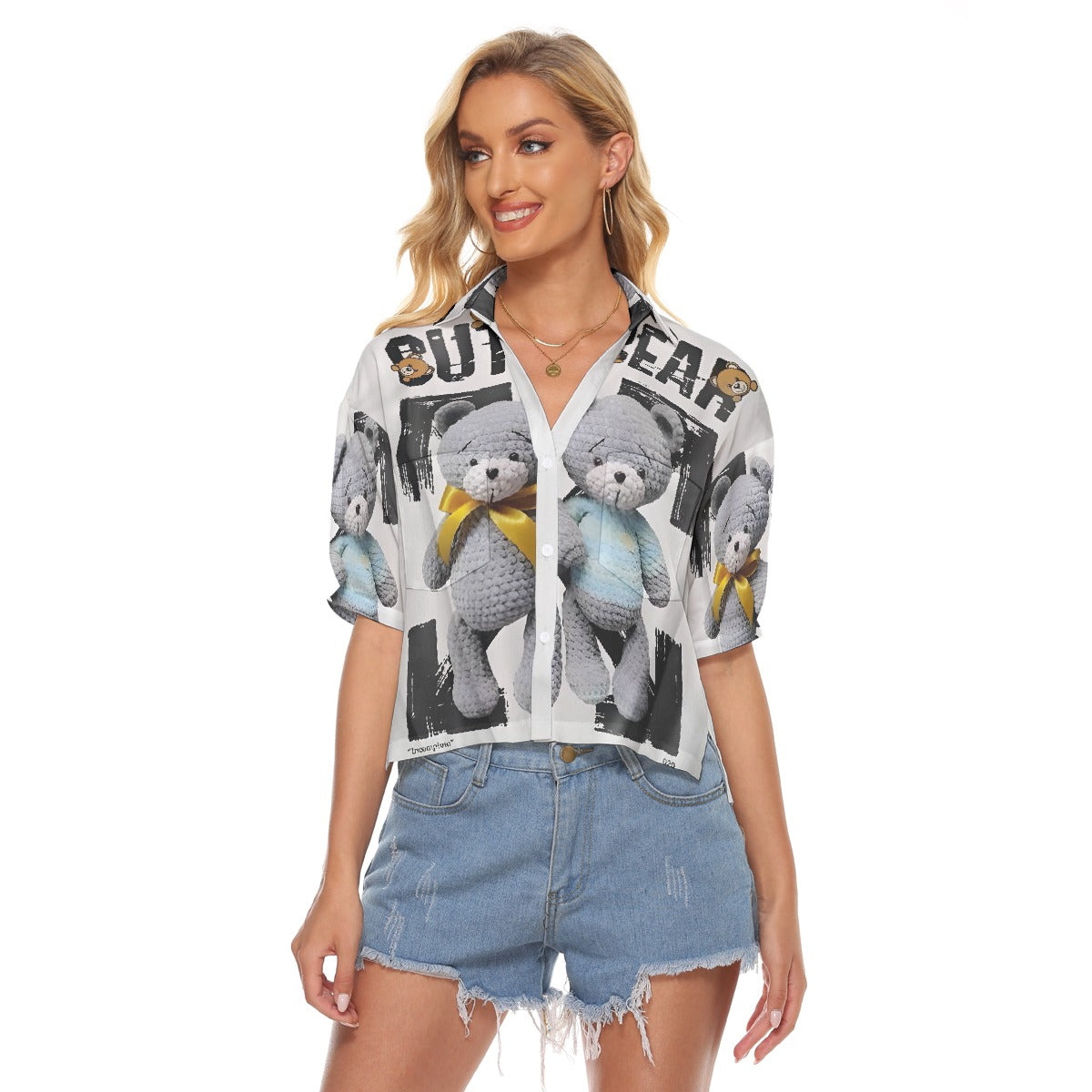 All-Over Print Women's V-neck Shirts