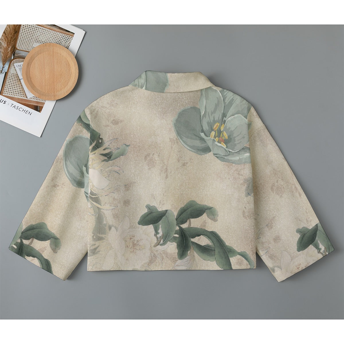 All-Over Print Women's Cropped Jacket | 245GSM Cotton