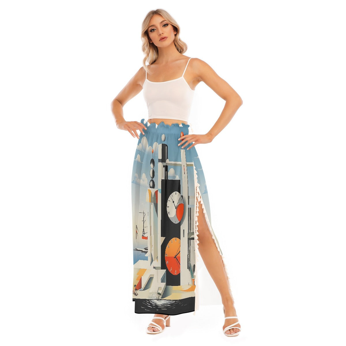 All-Over Print Women's Side Split Skirt