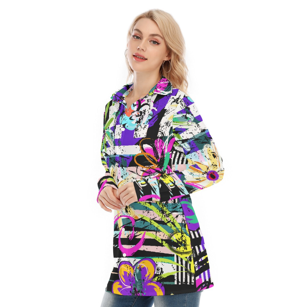 All-Over Print Women's Long Shirt