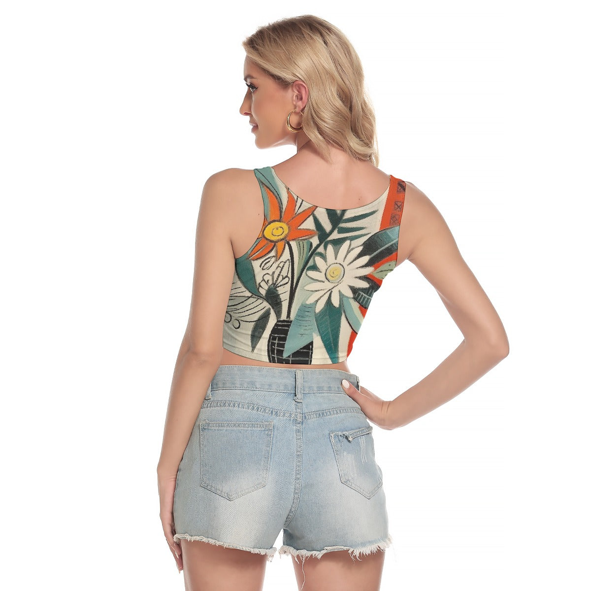 All-Over Print Women's Sport Crop Tank Top