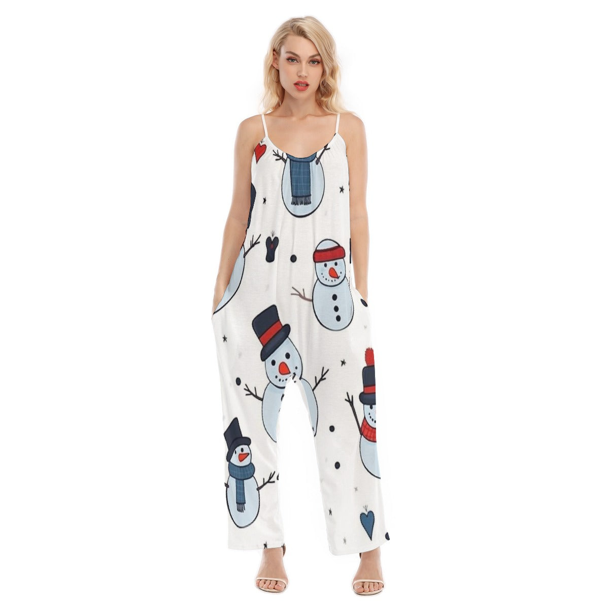 All-Over Print Women's Loose Cami Jumpsuit
