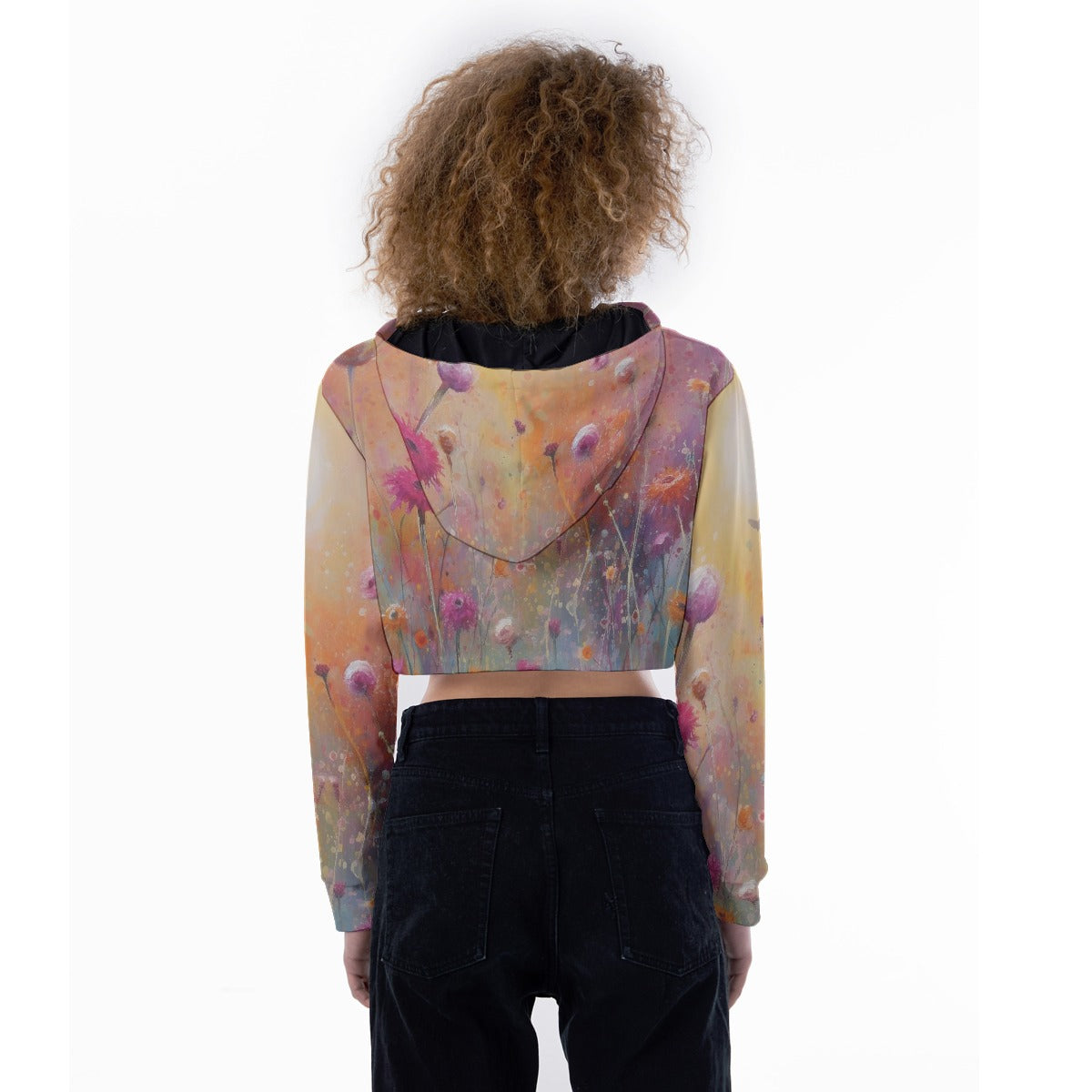 All-Over Print Women's Crop Top Hoodie