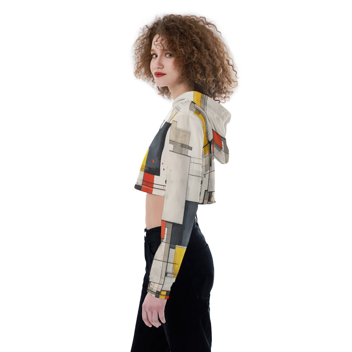 All-Over Print Women's Crop Top Hoodie