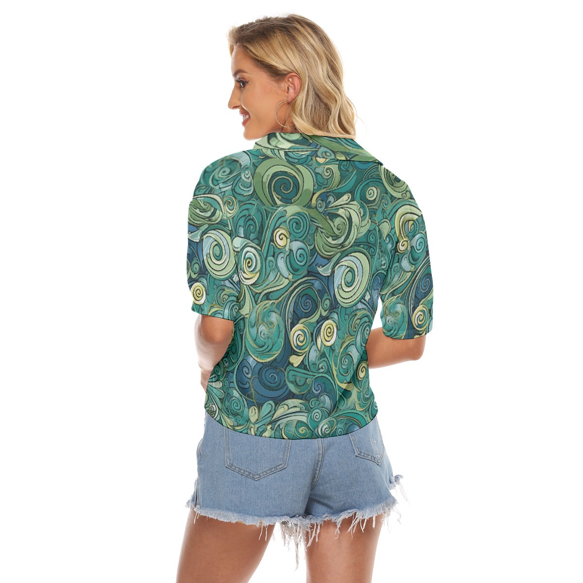 All-Over Print Women's V-neck Shirts