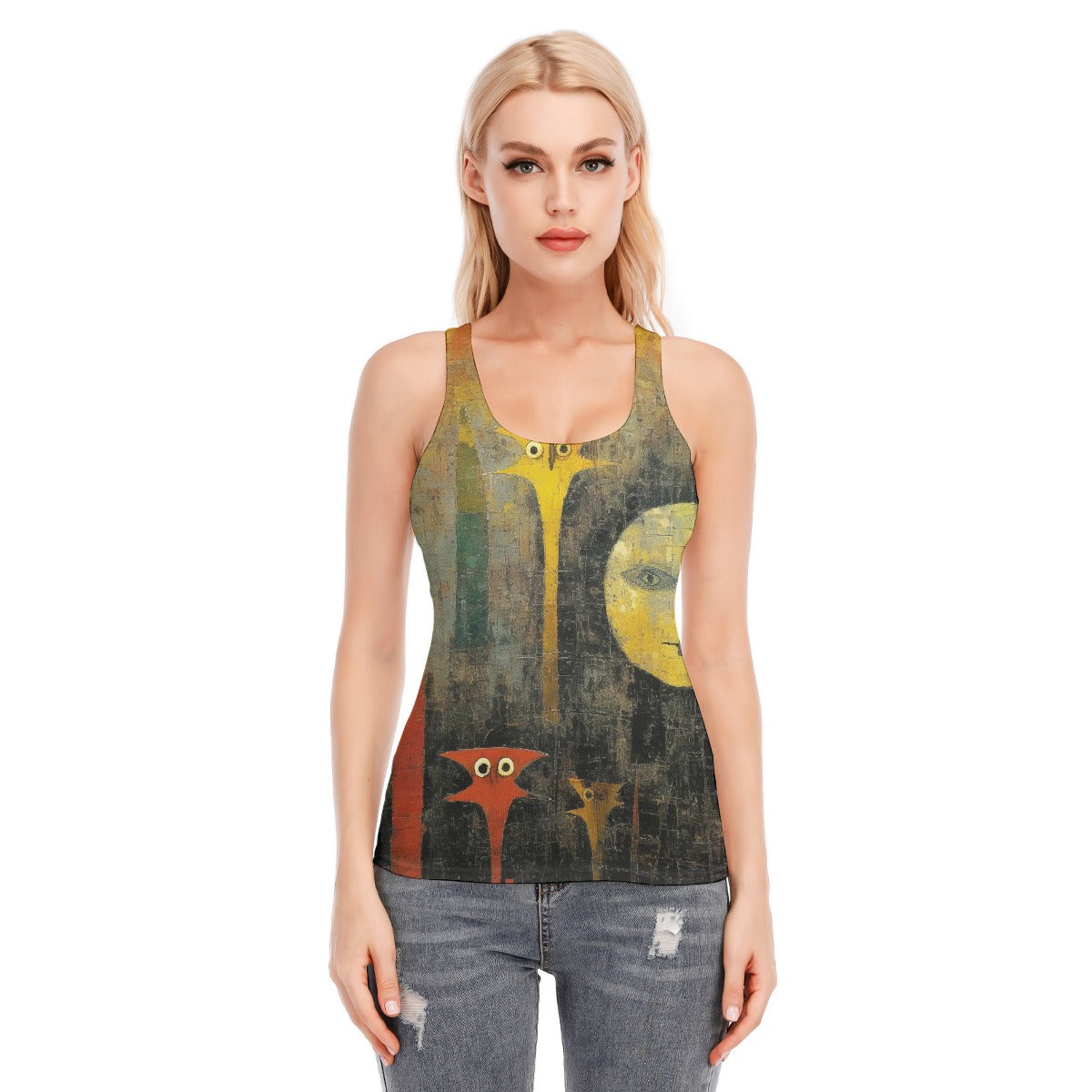All-Over Print Women's Racer Vest | 190GSM Cotton