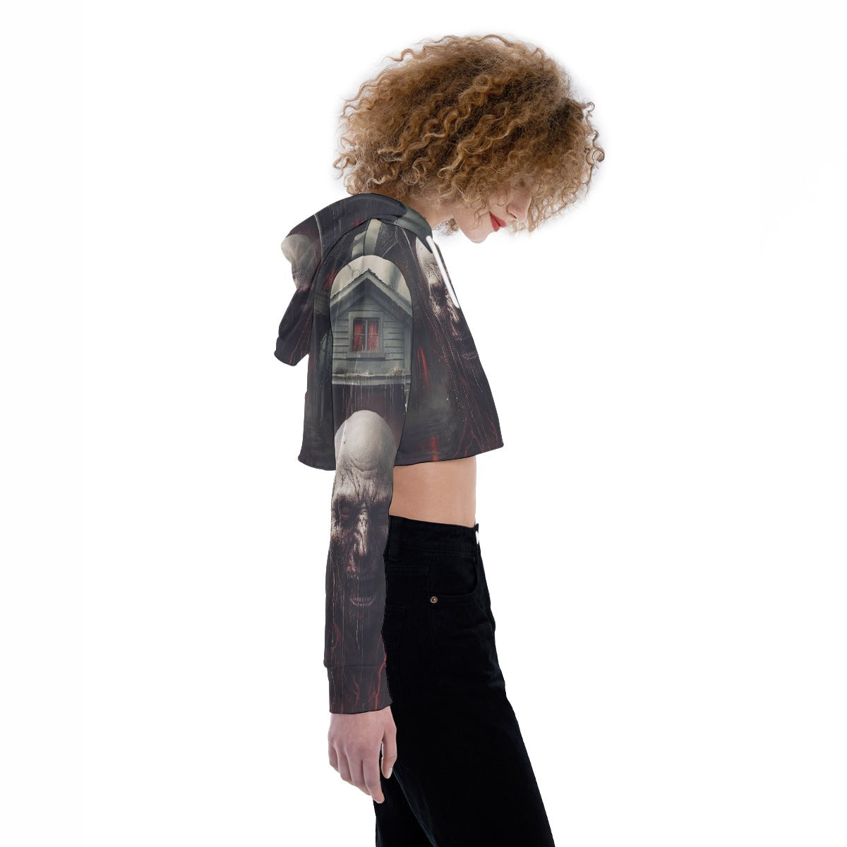 All-Over Print Women's Crop Top Hoodie