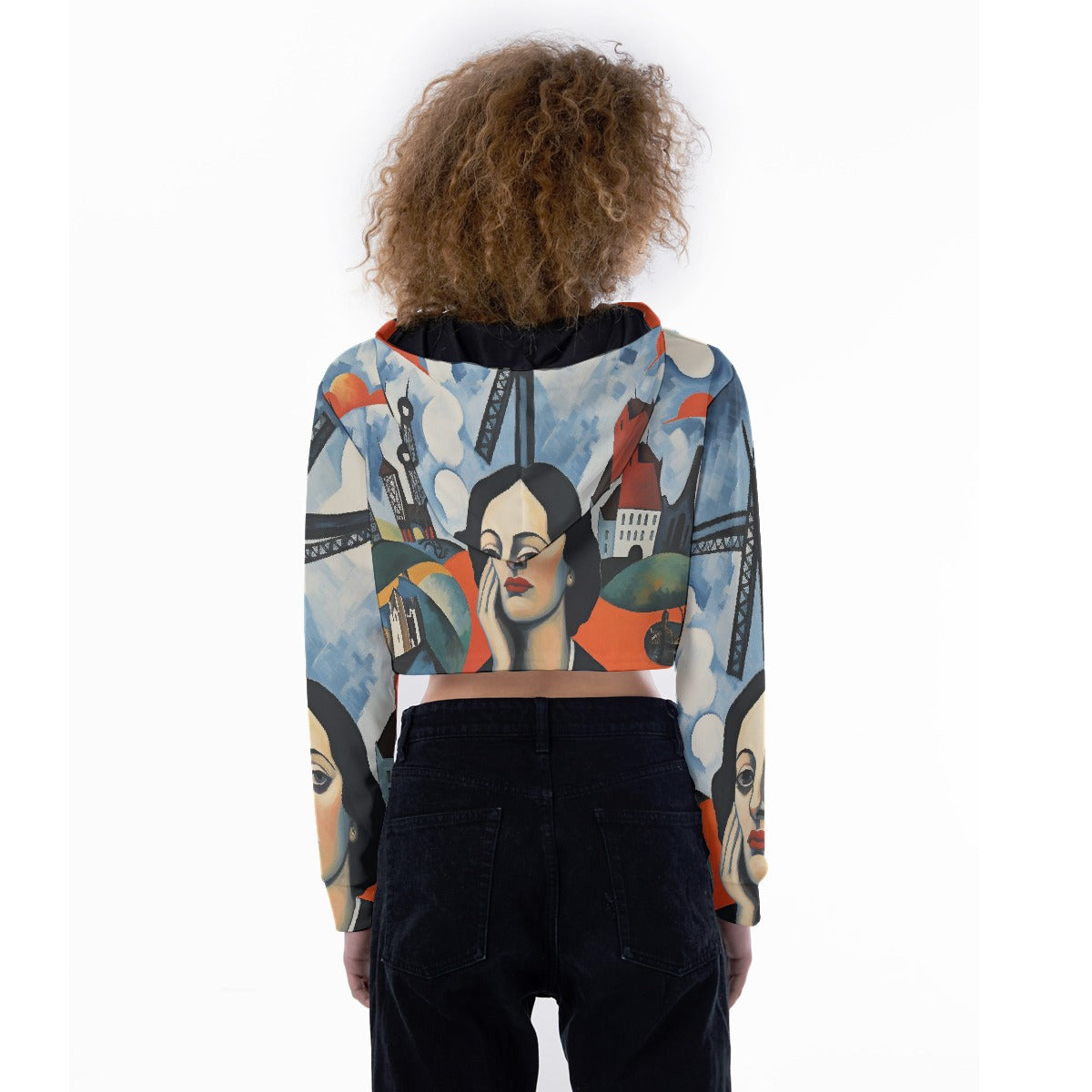 All-Over Print Women's Crop Top Hoodie