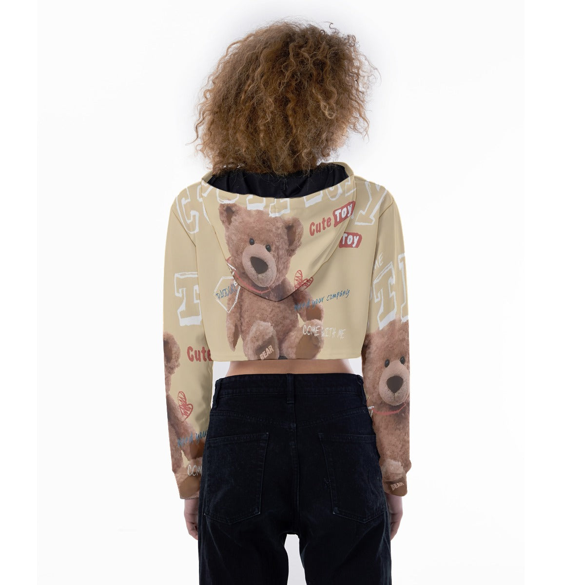 All-Over Print Women's Crop Top Hoodie
