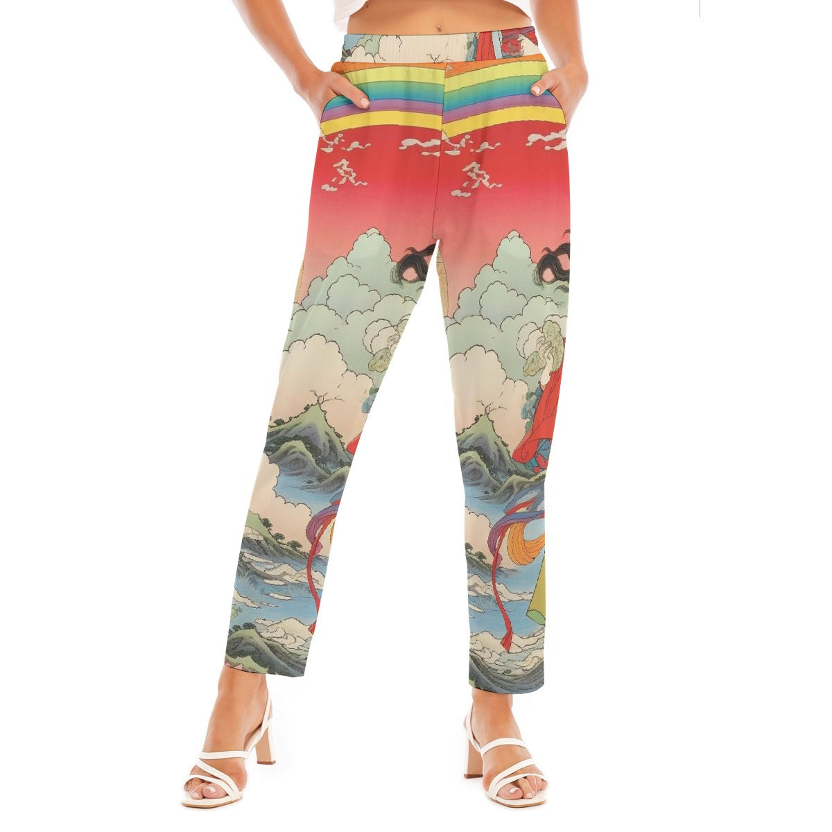 All-Over Print Women's Loose Straight-leg Pants