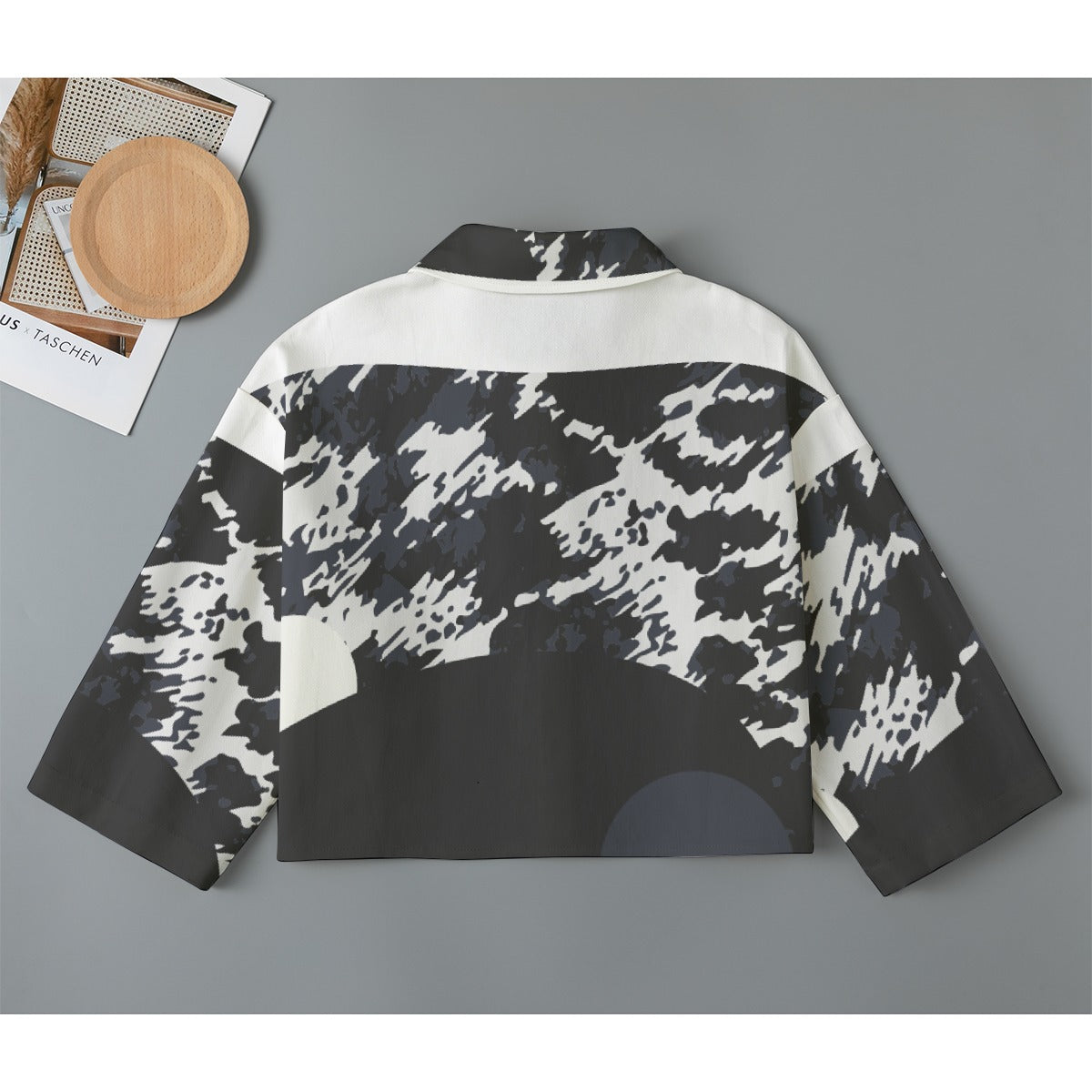 All-Over Print Women's Cropped Jacket | 245GSM Cotton