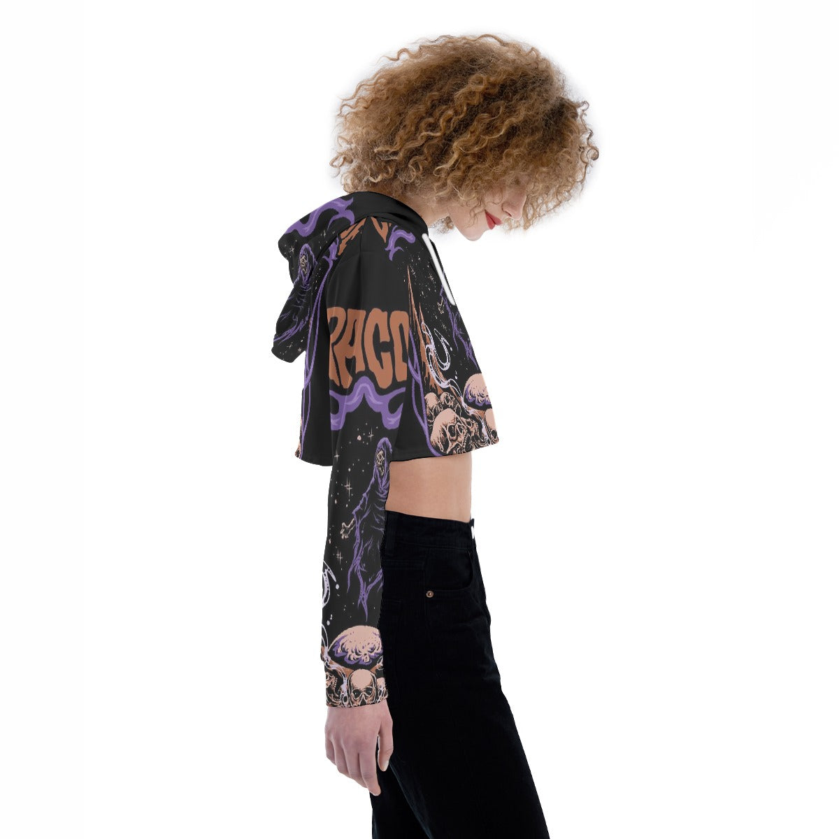 All-Over Print Women's Crop Top Hoodie