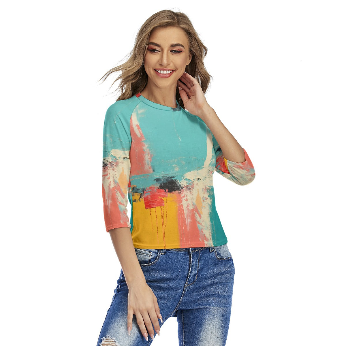 All-Over Print Women's Raglan Sleeves T-shirts