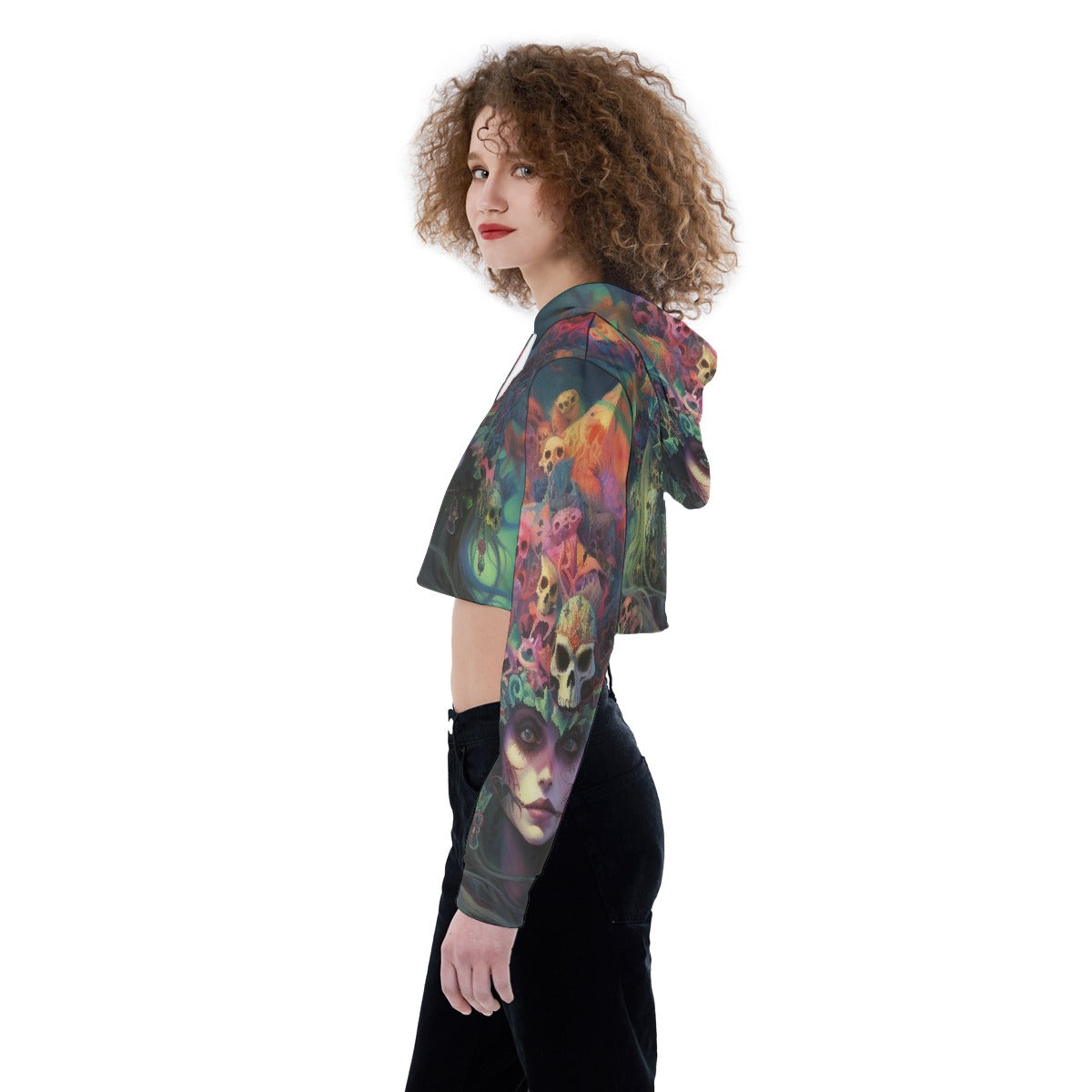 All-Over Print Women's Crop Top Hoodie